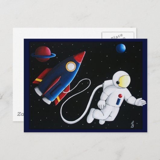 Carte Postale Space Man (Devant / Derrière)