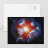 Carte Postale Space nova éclater planètes spraypaint (Devant / Derrière)