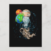 Carte Postale Space Planets Balloons Birthday Astronaut (Devant)
