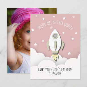 Carte Postale Space Rocks Pink Classroom Valentine Photo