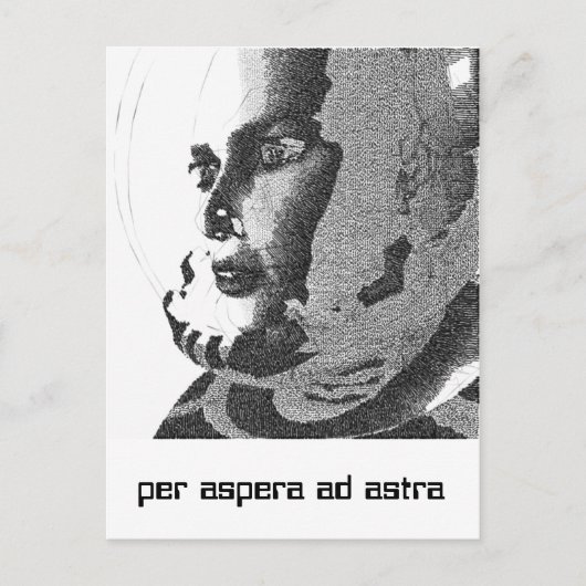 Carte Postale spacegirl (Devant)