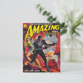 Carte Postale Spaceman avec deux armes Raygun (Debout devant)