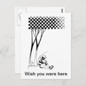 Carte Postale Spaceman contemplatif (Devant / Derrière)