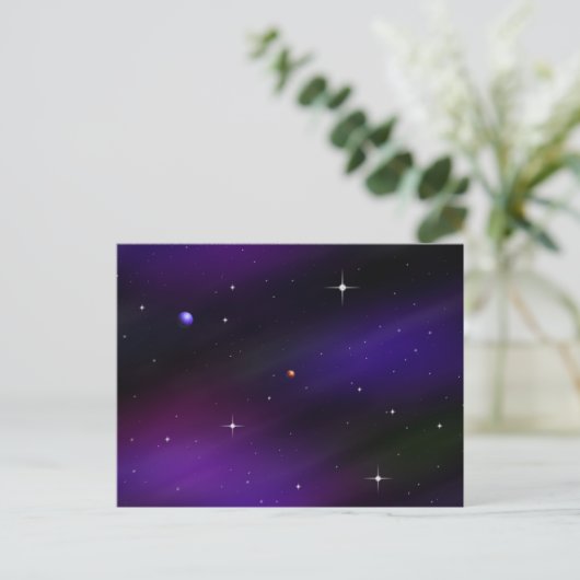 Carte Postale Spacescape With Planètes and Stars (Debout devant)