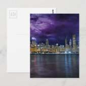 Carte Postale Spacey Chicago Skyline (Devant / Derrière)