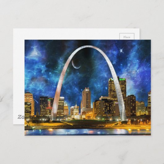 Carte Postale Spacey St. Louis Skyline (Devant / Derrière)