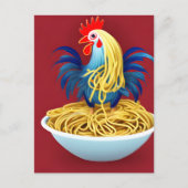 Carte postale Spaghetti au poulet (Devant)