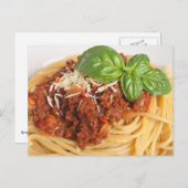 Carte Postale Spaghetti bolognais (Devant / Derrière)