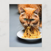 Carte postale Spaghetti Ginger Cat (Devant)