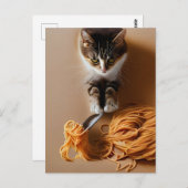 Carte Postale Spaghetti mangeur de chats (Devant / Derrière)