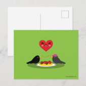 Carte Postale Spaghetti Meatballs Date romantique (Devant / Derrière)