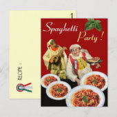 Carte Postale SPAGHETTI PARTY, Cuisine Italienne Chef Recette Ro (Devant / Derrière)