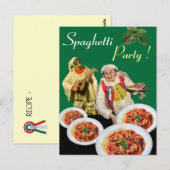 Carte Postale SPAGHETTI PARTY, Cuisine Italienne Recette Chef, V (Devant / Derrière)