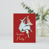 Carte Postale SPAGHETTI PARTY ITALIAN KITCHEN, RESTAURANT Recett (Debout devant)