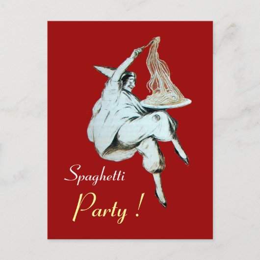 Carte Postale SPAGHETTI PARTY ITALIAN KITCHEN, RESTAURANT Recett (Devant)