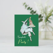 Carte Postale SPAGHETTI PARTY ITALIAN KITCHEN, RESTAURANT Recett (Debout devant)