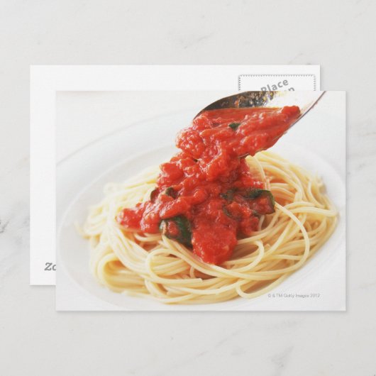 Carte Postale Spaghetti Pomodoro (Devant / Derrière)