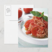 Carte Postale Spaghetti tomate (Devant / Derrière)