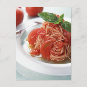 Carte Postale Spaghetti tomate