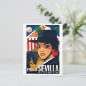 Carte Postale Spain 1969 Seville April Fair Poster (Debout devant)