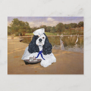 Carte Postale Spaniel Cocker Américain Marin