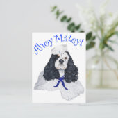 Carte Postale Spaniel Cocker Américain Marin (Debout devant)