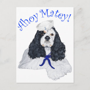 Carte Postale Spaniel Cocker Américain Marin