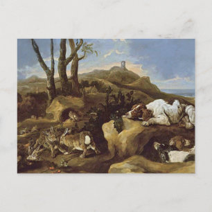 Carte postale : Spaniels Stalking Rabbits dans les