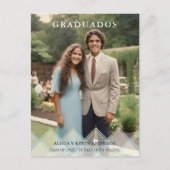 Carte Postale Spanish Blue Shades Overlay Vellum Shapes Photo (Devant)