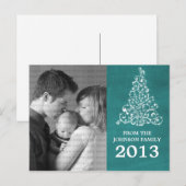 Carte Postale Sparkboard Tree Photo, Turquoise (Devant / Derrière)