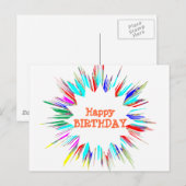 Carte Postale Sparkle Splash n Changer de police / votre propre (Devant / Derrière)