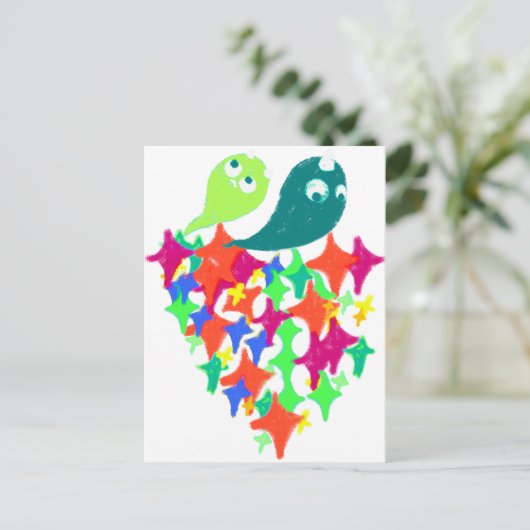 Carte Postale Sparkling Yeti Monster (Debout devant)