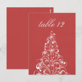 Carte postale Sparkly Holiday Tree Table, Rouge (Devant / Derrière)