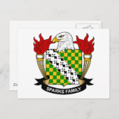Carte Postale Sparks Family Crest (Devant / Derrière)