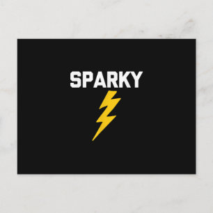 Carte Postale Sparky Citation drôle Sarcasme Cadeau Électricien
