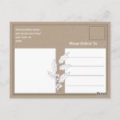 Carte Postale Sparrow d'hiver Ilex Berries Branch Woodland Scene (Dos)