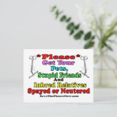 Carte Postale Spay ou Neuter (Debout devant)