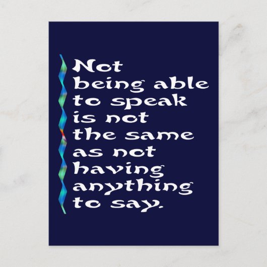 Carte postale Speak (Devant)
