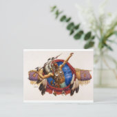 Carte Postale Spear Warrior Amérindien (Debout devant)