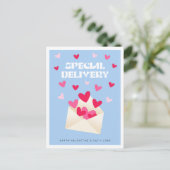 Carte Postale Special delivery Hearts Envelope Valentine's Day (Debout devant)