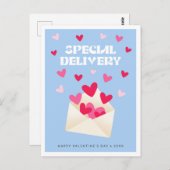 Carte Postale Special delivery Hearts Envelope Valentine's Day (Devant / Derrière)