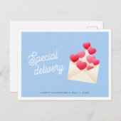 Carte Postale Special delivery Hearts Envelope Valentine's Day (Devant / Derrière)