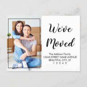 Carte Postale Spécial Moderne Cute noir Script photo Moving