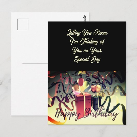 Carte postale spéciale anniversaire (Devant / Derrière)