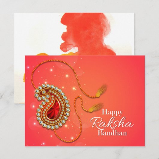 Carte postale spéciale Rakhi (Devant / Derrière)