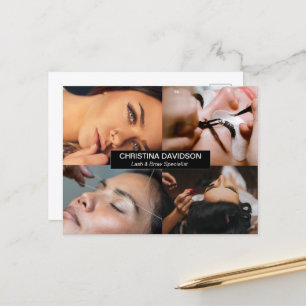 Carte Postale Spécialiste des Cils et Sourcils Photo Personnalis