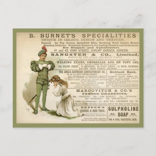 Carte Postale Spécialités de Burnet (Devant)