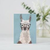 Carte Postale Spécifications Llama - Lunettes surdimensionnées (Debout devant)