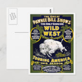 Carte Postale Spectacle du Far West, 1903 (Devant / Derrière)