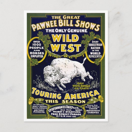 Carte Postale Spectacle du Far West, 1903 (Devant)